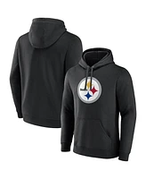 Fanatics Men's Black Pittsburgh Steelers Primary Logo Fleece Pullover Hoodie