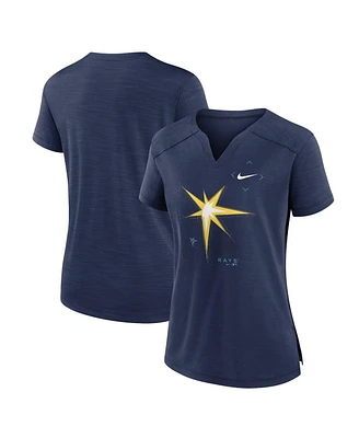 Nike Women's Navy Tampa Bay Rays Pure Pride Boxy Performance Notch Neck T-Shirt