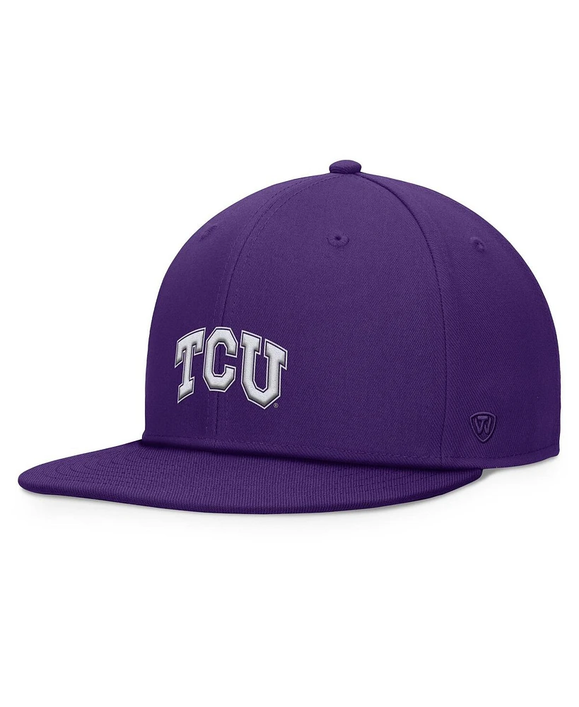 Top of the World Men's Purple Tcu Horned Frogs Fundamental Snapback Hat