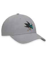 Fanatics Men's Gray San Jose Sharks Extra Time Adjustable Hat