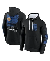 Fanatics Men's Black New York Knicks Game Time Crossover Pullover Hoodie