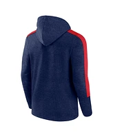 Fanatics Men's Heather Navy Atlanta Braves Gains Fleece Full-Zip Hoodie