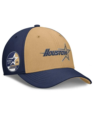 Nike Men's Navy/Gold Houston Astros Rise Swoosh Performance Flex Hat