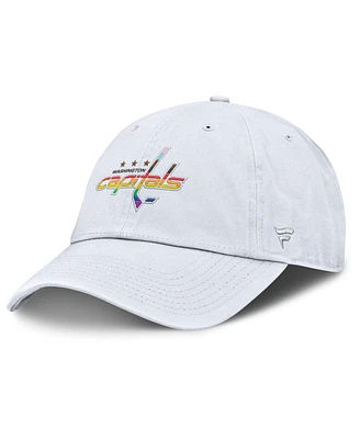 Fanatics Men's White Washington Capitals Pride Adjustable Hat