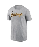 Nike Men's Paul Skenes Heather Gray Pittsburgh Pirates Fuse Name Number T-Shirt