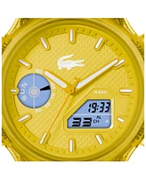 Lacoste Men's LC33 Yellow Silicone Strap Watch, 45mm