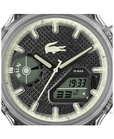 Lacoste Men's LC33 Clear Silicone Strap Watch, 45mm