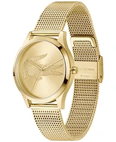 Lacoste Women's Crocodelle Gold Tone Stainless Steel Mesh Bracelet Watch
