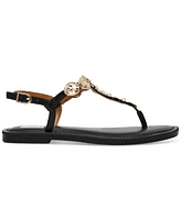 Dv Dolce Vita Women's Jaime Embellished Jewelry T-Strap Flat Sandals