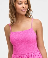 On 34th Women's Smocked Bubble-Hem Midi Dress, Exclusively at Macy's
