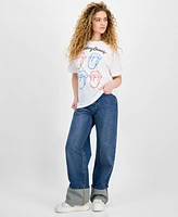Freeze 24-7 Juniors' Rolling Stones Grid Graphic T-Shirt