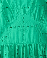 Juniors' Eyelet Square-Neck Strappy Midi Dress, Created for Macy's