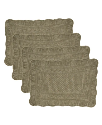 Saro Lifestyle Charming Quilted Placemat, Set of 4