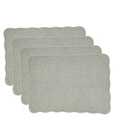 Saro Lifestyle Charming Quilted Placemat, Set of 4