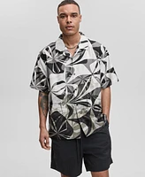 Mode of One Men's Short-Sleeve Slick Play Camp Collar Shirt, Exclusively at Macy's