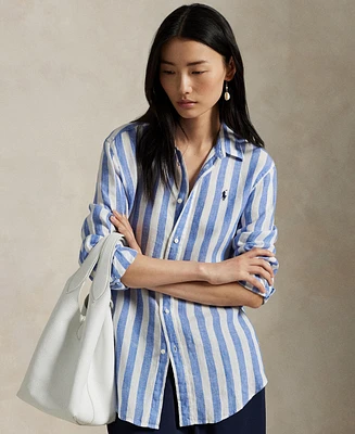 Polo Ralph Lauren Women's Classic-Fit Striped 100% Linen Shirt