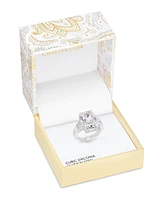 Charter Club Silver-Tone Cubic Zirconia Statement Ring, Exclusively at Macy's