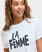On 34th Women's La Femme Crewneck T-Shirt, Exclusively at Macy's