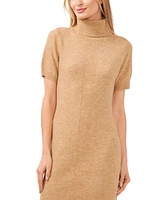 CeCe Women's Short-Sleeve Turtleneck Sweater Dress