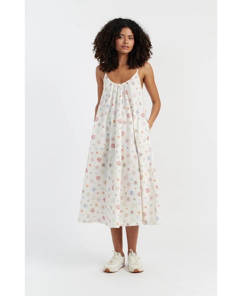 Chinti & Parker Women's Linen-Cotton Etoile Sundress