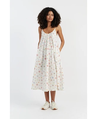 Chinti & Parker Women's Linen-Cotton Etoile Sundress