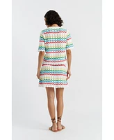 Chinti and Parker Women's & Cotton Chevron Stitch T-Shirt
