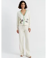Chinti & Parker Women's Cotton Peanuts Racquet Club Cardigan