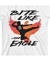 Cobra Kai Bite Like An Eagle Boy's White T-Shirt-xl