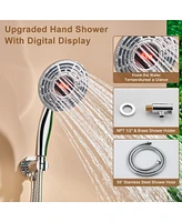 3-Function Luxury Shower Faucet Set Thermostatic Shower System with Side Body Spray Wall-Mounted Shower Head with Handheld Shower