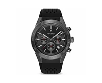 Vincero Men's Rogue Chronograph Watch in Gunmetal with Red Accents & Silicone Strap