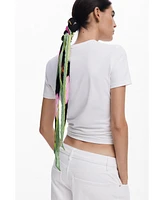 Desigual Women's Pleated floral scarf