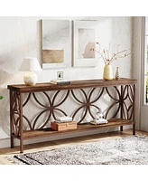 Tribesigns 70.9-Inch Narrow Sofa Table, Industrial Long Table Behind Couch, Entry Console with Storage for Entryway, Living Room, Foyer, Un