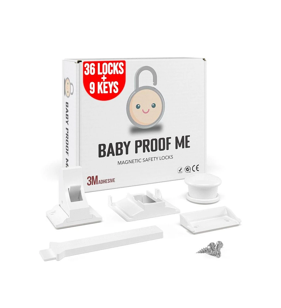 Baby Proof Me | Magnetic Safety Lock Kit (12 Locks + 3 Keys)