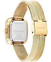 Calvin Klein Women's Adore Gold Tone Stainless Steel Mesh Bracelet Watch, 30mm