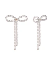 Laundry by Shelli Segal Pearl Bow Earrings