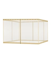 Aoodor Universal 12 x 12 ft. Gazebo Replacement Mosquito Netting Screen 4-Panel Sidewalls with Double Zipper (Only Netting)