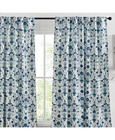 Hlc.me Clara Floral Damask Patterned Window Back Tab Rod Pocket Curtains Bedroom