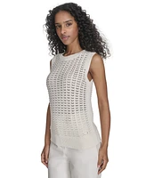 Calvin Klein Women's Sleeveless Cotton Crochet Top