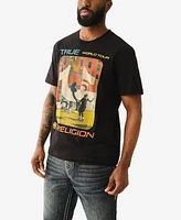 True Religion Men's Shorts Sleeve Court T-Shirt