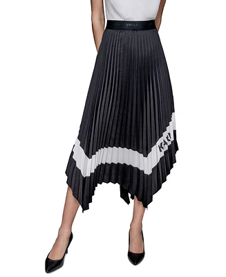 Karl Lagerfeld Paris Women's Pleated Midi Skirt