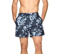 Tommy Hilfiger Men's Ombre Medium Length Drawstring 5" Swim Trunks