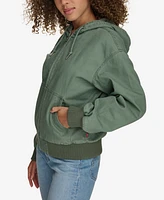 Levi's Women's Relaxed Hooded Bomber Jacket