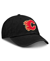 Fanatics Men's Black Calgary Flames Core Fundamental Adjustable Hat