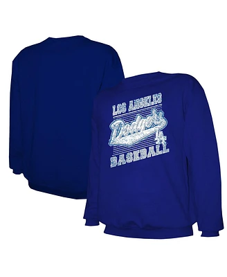 Stitches Men's Navy Los Angeles Dodgers Pullover Sweatshirt