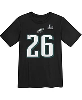 Nike Preschool Saquon Barkley Black Philadelphia Eagles Super Bowl Lix Name Number T-Shirt