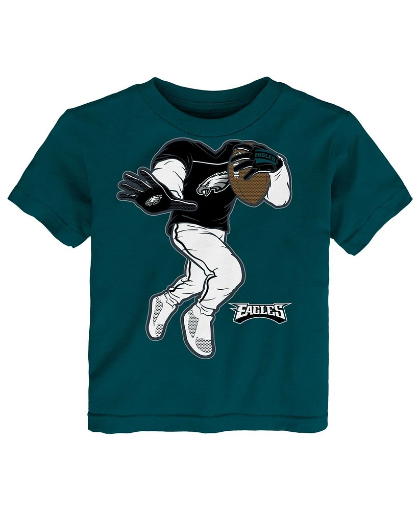 Outerstuff Toddler Midnight Green Philadelphia Eagles Stiff Arm T-Shirt