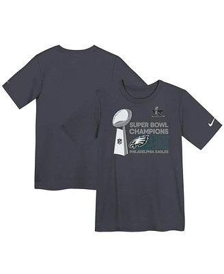 Nike Preschool Anthracite Philadelphia Eagles Super Bowl Lix Champions Locker Room Trophy Collection T-Shirt