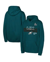 Fanatics Big Boys and Girls Midnight Green Philadelphia Eagles Super Bowl Lix Champions Iconic Victory Pullover Hoodie