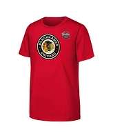 Outerstuff Big Boys and Girls Red Chicago Blackhawks 2025 Nhl Winter Classic Primary Logo T-Shirt