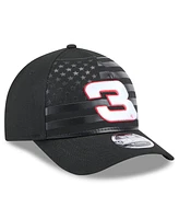 New Era Men's Black Austin Dillon American Flag 9FORTY M-Crown A-Frame Adjustable Hat